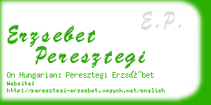 erzsebet peresztegi business card